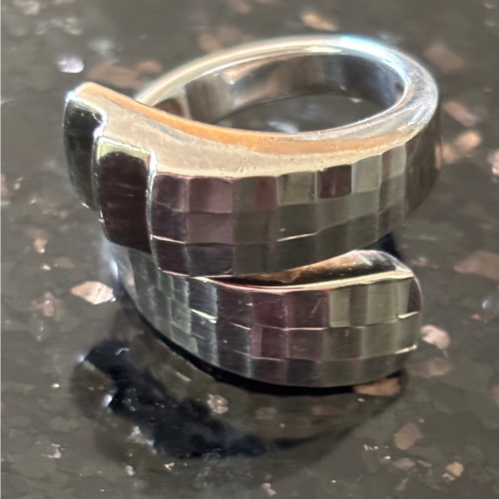 Beautifully Sculpted & Textured 925 Silver Wrap Ring - Thailand Silver
